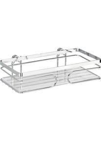 Duschablage Wenko "Premium", silber (gl&auml;nzend), B:13,5cm H:6,5cm T:24cm, Edelstahl, Regale, Duschablage, 1 Etage