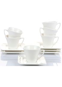 Espressotasse Retsch Arzberg "Fantastic", beige (naturwei&szlig;), 80ml, 12 Stk., Fine China-Porzellan, Trinkgef&auml;&szlig;e, Espressotasse, 6 Espressotassen, 6 Untertassen
