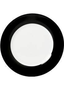 Speiseteller Van Well "Teller Set, Vario", schwarz-wei&szlig; (schwarz, wei&szlig;), B:27cm H:7,6cm T:27cm &Oslash;:26,5cm, Porzellan, Speiseteller, Speiseteller, Porzellan, sp&uuml;lmaschinen- und mikrowellengeeignet, &Oslash; 26,5 cm