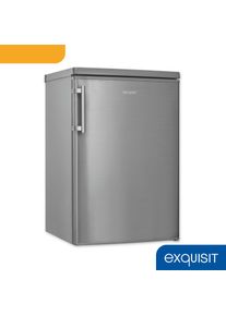 Exquisit K&uuml;hlschrank "KS16-4-HE-040C", Energieeffizienz: C, silber (edelstahloptik), Rechtsanschlag, wechselbar, K&uuml;hlschr&auml;nke, Flexibler Stauraum 4 Sterne Gefrieren-18 C Schnellgefrieren LED, K&uuml;hlschrank
