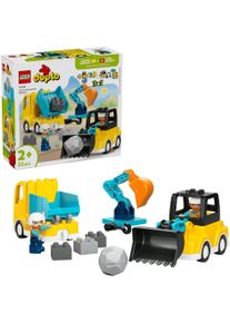 Konstruktionsspielsteine Lego "Baufahrzeuge &ndash; 3-in-1-Set (10475), Lego DUPLO Town", bunt, Spielbausteine, Kinder, Kunststoff, Konstruktionsspielsteine, Made in Europe