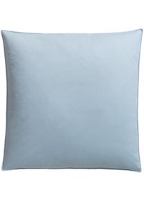 Federkissen Ribeco "Leon", blau (saphirblau), B:80cm L:80cm, Bezug: 100% Baumwolle. F&uuml;llung: 90% Federn, 10% Daunen, Kopfkissen, Federkissen, Hergestellt in Deutschland