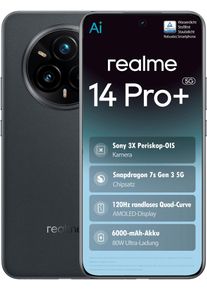 REALME Smartphone "14 Pro+ 5G 512GB 12GB", grau (suede gray), 512 GB, Mobiltelefone, Smartphone