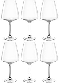 Weinglas Leonardo "Rotweinglas PALADINO, 660 ml, 6er-Set", transparent, H:23cm &Oslash;:10,3cm, Kristallglas, Trinkgef&auml;&szlig;e, Weinglas, Kelchglas, sp&uuml;lmaschinengeeignet