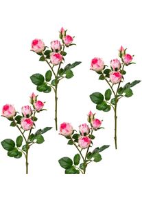 Kunstblume Creativ green, rosa, H:39cm, Kunststoff, Polyester, Kunstpflanzen, Kunstblume, 4er Set