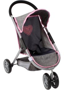 Bayer Chic 2000 Puppenbuggy CHIC2000 "Speedy", melange grau, navy, Puppenwagen, KinderB:35cm H:59cm T:54cm, Kunststoff, Metall, Polyester, Puppenbuggy, mit leichtg&auml;ngigen Doppelr&auml;dern, B:35cm H:59cm T:54cm