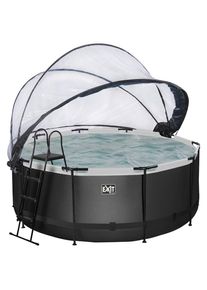 EXIT Toys Pool-Set, Schwarz, Metall, 122 cm, Freizeit & Co, Pools & Wasserspa&szlig;, Pools, Aufstellpools