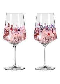 Ritzenhoff Spritzerglas, Lila, Rot, Pink, Glas, 2-teilig, 544 ml, Fsc, Made in Germany, Gl&auml;ser, Weingl&auml;ser, Wei&szlig;weingl&auml;ser