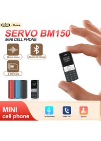 SERVO BM150 Mini Backup Mobile Phone Speed Dial Magic Voice Auto Call Recording Blacklist Small Feature Cellphones 2 SIM Standby
