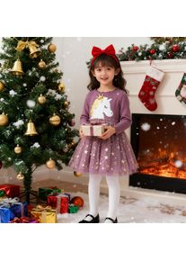 New Year Girl Princess dress Kids Crown Pony Star Mesh Dresse Spring And Autumn Long Sleeve Warm Dress For Girls Birthday Dress
