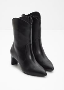 bonprix Stiefeletten mit Blockabsatz, schwarz, Gr.37, Modische Stiefelette mit Western Details