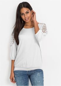 bonprix Femei Bluză oversize din material cu viscoză, alb, 36/38