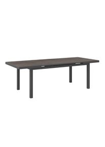 Ambia Garden Gartentisch, Anthrazit, Metall, Glas, rechteckig, eckig, 180-240x75x100 cm, ausziehbar, Gartenm&ouml;bel, Gartentische, Gartentische ausziehbar