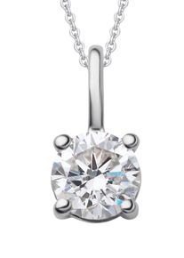 Kettenanh&auml;nger ONE ELEMENT "0.15 ct Diamant Brillant Anh&auml;nger aus 585 Wei&szlig;gold", silber, Schmuckanh&auml;nger, Damen, 0,15 SI = kleine Einschl&uuml;sse mit Brillant, Wei&szlig;gold 585, Kettenanh&auml;nger