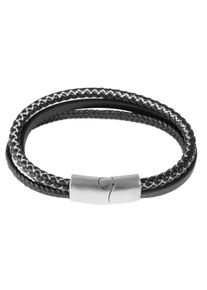 Adelia&acute;s Lederarmband ADELIA&acute;S "Herren Armband &iquest; Lederarmband aus Leder 21 cm" Gr. 21, schwarz, Armb&auml;nder, Herren, Blacklist, Lederarmband