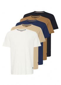T-Shirt Blend "T-Shirt BHTee", Herren, Gr. M, braun (cornsottervaniladressbblac), Web, Obermaterial: 70% Baumwolle CO. 30% Polyester PES., regular fit normal, ohne Ausschnitt, Shirts T-Shirt