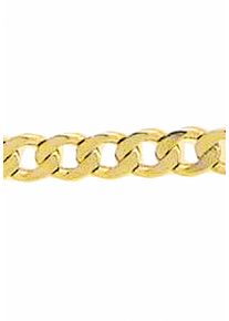 Adelia&acute;s Goldkette ADELIA&acute;S "333 Gold Flach Panzer Halskette 45 cm &Oslash; 4 mm" Gr. 45, gold, Halsketten, Damen, Gelbgold 333, Goldkette