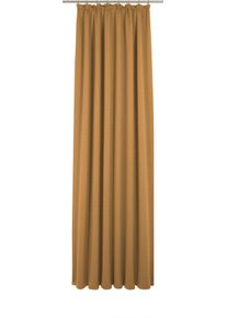 Vorhang Adam "Uni Collection", gelb (curry), B:142cm H:275cm, Baumwolle (Bio-Baumwolle), Gardinen, Vorhang, aus 100% Bio-Baumwolle, Vorhang nach Wunschma&szlig;