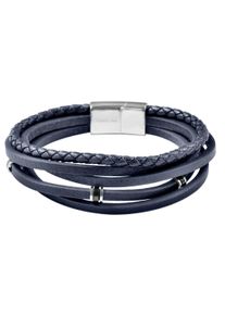 Adelia&acute;s Lederarmband ADELIA&acute;S "Unisex Armband &iquest; Lederarmband aus Leder 19 cm" Gr. 19, blau, Armb&auml;nder, Damen, Blacklist, Lederarmband