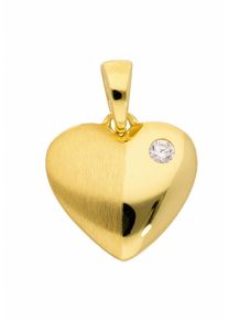 Adelia&acute;s Kettenanh&auml;nger ADELIA&acute;S "333 Gold Anh&auml;nger Herz mit Zirkonia", gold, Schmuckanh&auml;nger, Damen, Gelbgold 333, Kettenanh&auml;nger