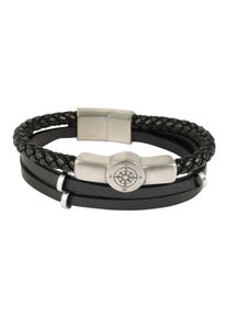 Adelia&acute;s Kettenanh&auml;nger ADELIA&acute;S "Herren Anh&auml;nger &iquest; Gravuranh&auml;nger aus Leder", schwarz, Schmuckanh&auml;nger, Herren, Kettenanh&auml;nger