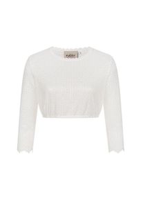 N&uuml;bler Dirndlbluse N&Uuml;BLER "Dirndlbluse langarm Julia", Damen, Gr. 42, beige (creme), Obermaterial: 90% Nylon NY. 10% Elasthan EL., Blusen Dirndlbluse