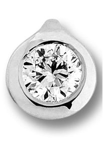 Kettenanh&auml;nger ONE ELEMENT "0.2 ct Diamant Brillant Anh&auml;nger aus 585 Wei&szlig;gold", silber, Schmuckanh&auml;nger, Damen, 0,2 SI = kleine Einschl&uuml;sse mit Brillant, Wei&szlig;gold 585, Kettenanh&auml;nger