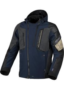 Macna Angle 2.0, veste textile imperm&eacute;able , couleur: Bleu Fonc&eacute;/Gris Fonc&eacute;/Noir , taille: XXL