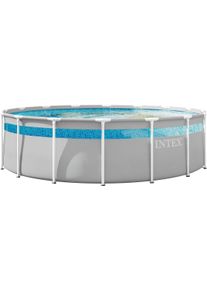 Rundpool Intex "&raquo;PrismFrame&trade; Clearview&laquo;", grau, H:122cm &Oslash;:488cm, Schwimmbecken, Rundpool, 488x122 cm