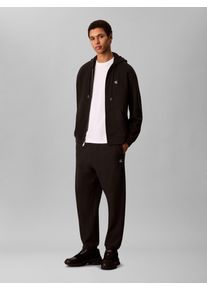 Sweathose Calvin Klein Jeans "EU 350TERRY MONOGRAM JOGGER", Herren, Gr. XXL, N-Gr, schwarz, Sweatware, Obermaterial: 100% Baumwolle, unifarben, loose fit lang, Hosen Sweathose, regular fit