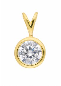 Adelia&acute;s Kettenanh&auml;nger ADELIA&acute;S "333 Gold Anh&auml;nger mit Zirkonia &Oslash; 6 mm", gold, Schmuckanh&auml;nger, Damen, mit Zirkonia, Gelbgold 333, Kettenanh&auml;nger