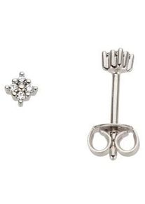 Paar Ohrstecker Firetti "Schmuck Geschenk Gold 333 Ohrschmuck Viereck", wei&szlig; (wei&szlig;goldfarben), Ohrringe, Damen, 0,04 P2 = erkennbare Einschl&uuml;sse, Diamanten Wei&szlig;gold 333, Diamanten, Wei&szlig;gold 333, Paar Ohrstecker, mit Brillant - Krappenfassung