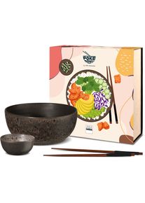 Asa pok&eacute; bowl set, mangosteen