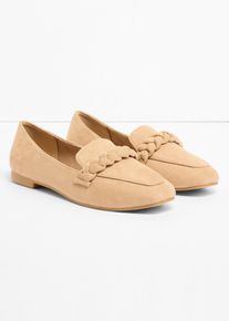Loafers med fl&auml;tade remmar - brun - storlek 42 - bonprix