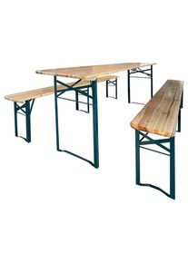 M&Ouml;BELIX M&ouml;belix , Holz, Metall , 198x75x50 cm , Tisch klappbar, Bank klappbar , Gartenm&ouml;bel, Gartenm&ouml;bel-Sets, Biertischgarnituren