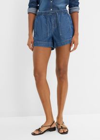 bonprix Női Farmer r&ouml;vidnadr&aacute;g, Mid Waist, k&eacute;nyelmes der&eacute;kp&aacute;nttal, k&eacute;k, 36
