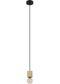 Eglo H&auml;ngeleuchte "TURIALDO Pendellampe - Holz, Stahl - E27 - 1X28W - IP20", braun, schwarz, 1, &Oslash; 10,5cm H: 110cm, 1 Stk., Leuchten, H&auml;ngelampe, Deckenlampe, Wohnzimmer, Esszimmer, H110 x &Oslash;10,5 cm, H&auml;ngeleuchte