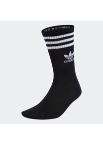 Sportsocken adidas originals "3 STRIP CRW 6PP", Herren, Gr. L (43/45), schwarz, Obermaterial: 52% Baumwolle, 44% Polyester, 3% Elasthan, 1% sonstige Fasern, Socken Sportsocken, f&uuml;r Laufen, 6er-Pack, mit legend&auml;ren 3-Streifen und Trefoil Logo