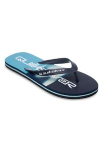 Zehentrenner Quiksilver "MOLOKAI STRIPE 26", Herren, Gr. 47, blau (aqua holmes), Synthetik, Schuhe Zehentrenner, Sommerschuhe, Topseller