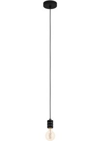 Eglo H&auml;ngeleuchte "YORTH", schwarz (nickelfarben, schwarz), &Oslash; 5cm H: 150cm, 1 Stk., Leuchten, H&auml;ngeleuchte aus Stahl - exkl. E27 - 40W, H&auml;ngeleuchte