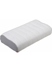 Nackenst&uuml;tzkissen BeSports "Fit HS Gel", wei&szlig;, B:33cm H:11,5cm L:63cm, Bezug: 100% Polyester. F&uuml;llung: 100% Polyurethan, Kopfkissen, Nackenst&uuml;tzkissen, H&ouml;he selbst regulierbar