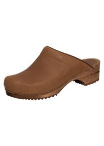 Clog Sanita "Clog offen", Damen, Gr. 37, braun (cognac), Obermaterial: 100% Lammleder LEL., Schuhe Clog