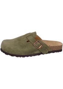 Pantolette Lico "Bioline Pantolette", Damen, Gr. 44, gr&uuml;n (oliv), Obermaterial: 50% Rindsleder Leather cow. 50% Lammleder LEL., Schuhe Pantolette