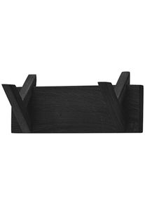 Garderobenpaneel MCA furniture "BANTRY Garderobenpaneel W5-30", schwarz, B:30cm H:13cm T:12cm, Massivholz, Garderobenpaneele, Garderobenpaneel