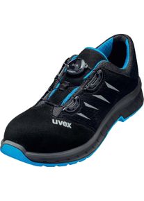 Sicherheitsschuh Uvex "2 trend gelochter Halbschuh" Gr. 47, schwarz (schwarz, blau), 47, Obermaterial: 100% Textilmaterial TEXMAT., Schuhe, Sicherheitsschuh