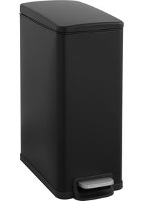 M&uuml;lleimer OTTO HOME "Joonah, mit verz&ouml;gertem Schlie&szlig;mechanismus, schmal und kompakt", schwarz, B:25,5cm H:63,2cm T:51,6cm, Edelstahl, M&uuml;lleimer, M&uuml;lleimer, Nischen-M&uuml;lleimer, Treteimer, Kosmetikeimer mit Deckel
