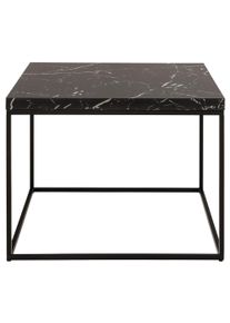 Couchtisch ACTONA GROUP "Barossa, Wohnzimmer-Tisch, quadratisch, in Steinoptik, Modern", schwarz, B:60cm H:45cm T:60cm, Tische, Couchtisch, Steinoptik, schwarze Stahlbeine, in mehreren Varianten, B: 60 cm