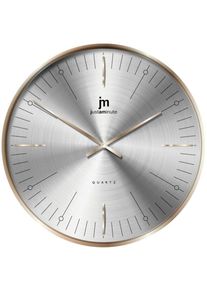 Wanduhr CHRISTOFFEL "Wanduhr Lowell", beige (beige, silberfarben), Wanduhren, Wanduhr