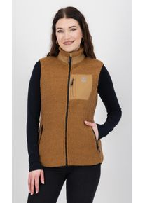 Funktionsweste LPO "CARO WMN", Damen, Gr. 46 (L), braun, 100% Polyester, Westen Funktionsweste, Windleiste
