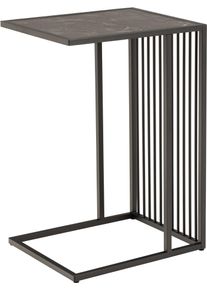 Couchtisch ACTONA GROUP "Strington Beistelltisch, Belastbarkeit bis 20 kg, verschiedene Gr&ouml;&szlig;en", schwarz, B:35cm H:63cm T:43cm, Tische, Couchtisch, Ecktisch, Metalllamellen, in verschiedene Tischplatten, pflegeleicht